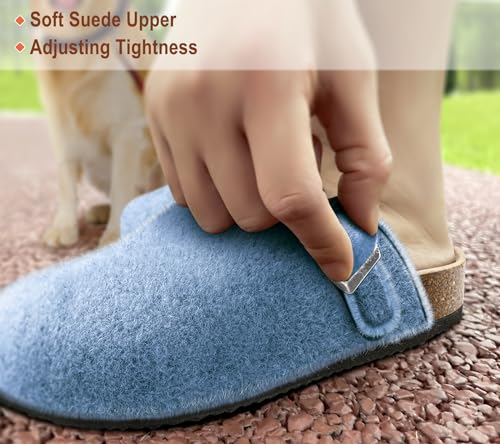 Image of BULLIANT Women Mules Clogs-Memory Foam Cushioned Cork Footbed-Fleece Lined | Unisex | Adjustable Fit | Memory Foam Cushioning | Wet-Resistant PU Shoes for Nurses & Housekeepers