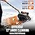 HEYWORK Cordless Snow Shovel, Battery Powered Snow Thrower, Battery Snow Blower