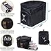 VERSAL Lunch box For Men Insulated cooler Lunch bag w/ 3 compartment - Includes 3 Meal Prep Containers - Detachable Shoulder Strap + 2 Ice Packs. Strong SBS Zippers Great gifts For Men (Black)