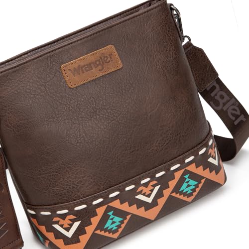 Image of Wrangler Crossbody Purses for Women Two Tone Crossbody Bags Women Purses and Handbags