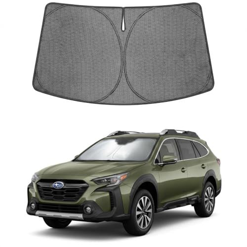 Image of Proadsy Windshield Sun Shade Custom Fit Subaru Outback 2020-2025 Ice Crystal Black Front Window Sunshade UV and Heat Blocker Foldable Visor Keeps Car Cooler for Summer Parking and Daily Use