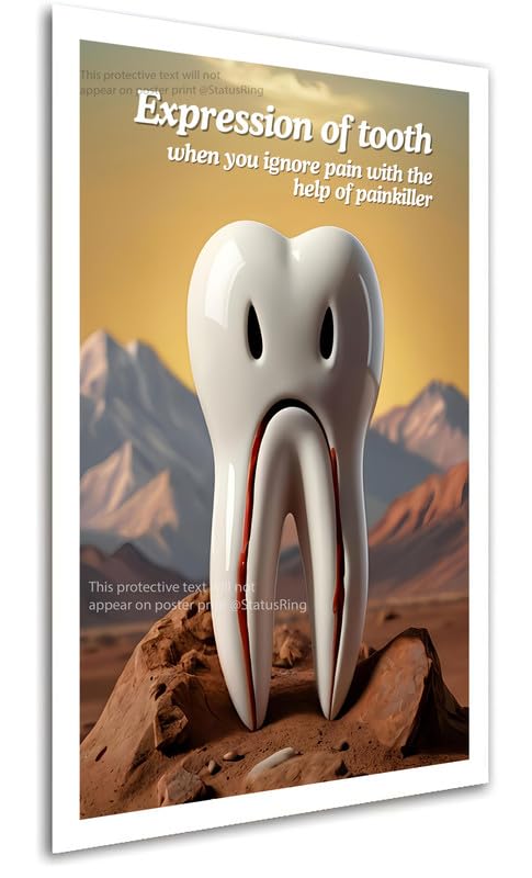 AngryTooth Art Dental Clinic Poster Artwork StatusRing Dentist Poster without Frame-picture-24