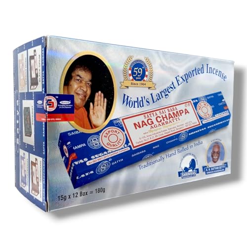 Incenso Nag Champa Satya Sai Baba Cx.12un.15 g  