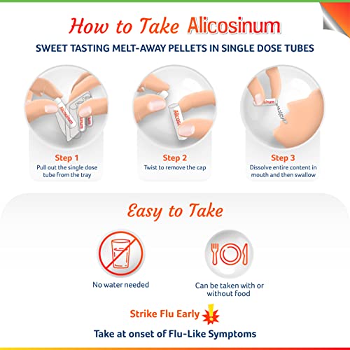 Alicosinum 6 Doses Homeopathic Medicine For Relief From Multiple Flu-Like Symptoms Such As Fever, Sore Throat, Headache, Body Aches And Chills; 100% Gluten-Free, 100% Natural, Non-Gmo… #TOP2