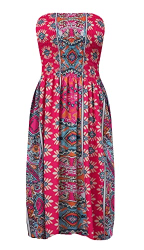 Image of Zyyfly Womens Summer Beach Dresses Strapless Cover Ups Dress Tube Top Sundresses