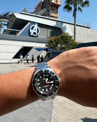 Image of RATIO FreeDiver Dive Watch Sapphire Crystal GMT Rotating Bezel Automatic Diver Watch 200M Water Resistant Diving Watch for Men
