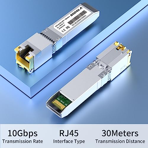 Image of SODOLA 10GBase-T RJ45 SFP+ Module, 10G SFP+ RJ-45 Copper Transceiver for SODOLA, SFP to Ethernet, Plug and Play,Hot Pluggable,Up to 30m Distance Copper SFP Modules (1 Pack)