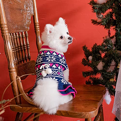 EXPAWLORER Dog Sweater for Small Dogs - Turtleneck Knitwear Dog Cold Weather Clothes with Leash Hole, Christmas Dog… - Image 7