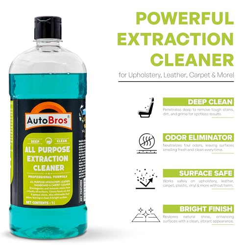 Image of AutoBros All-Purpose Extraction Cleaner - 1Ltr | Deep Cleaning Upholstery, Leather, Dashboard, Vinyl, Plastic & Carpet Cleaner | Cleans Food, Oil, Dirt & Grease Stains | for Car Interior & Exterior