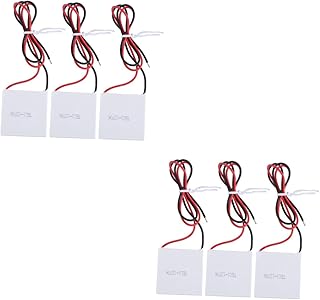Didiseaon 6 Pcs Semiconductor Cooler Air Conditioner Airmatress Chiller Chip Thermoelectric Cooler Peltier Cooling Plate Heat Sinks White Radiating Plate Electronic Component Water Dispenser