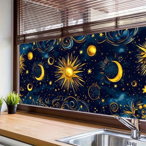 Vinilo Decorativo HOMETITUTE con diseño de sol, luna y estrellas miniatura 4