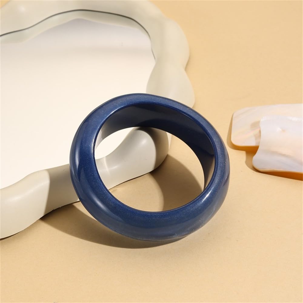 Colorful Resin Geometric Bangle Bracelet for Women Retro Acrylic Round Circular Wristband Bracelet Chunky Irregular Cuff Bracelet Jewelry Gift - Image 2