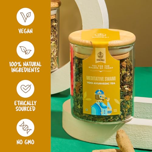 Image of House of Hindraj Meditative Swami Yogi Ayurvedic Herbal Loose Tea 30 g Chai Inspired Blend Helps with Immunity, Digestion & Fatigue Natural & Caffeine-Free