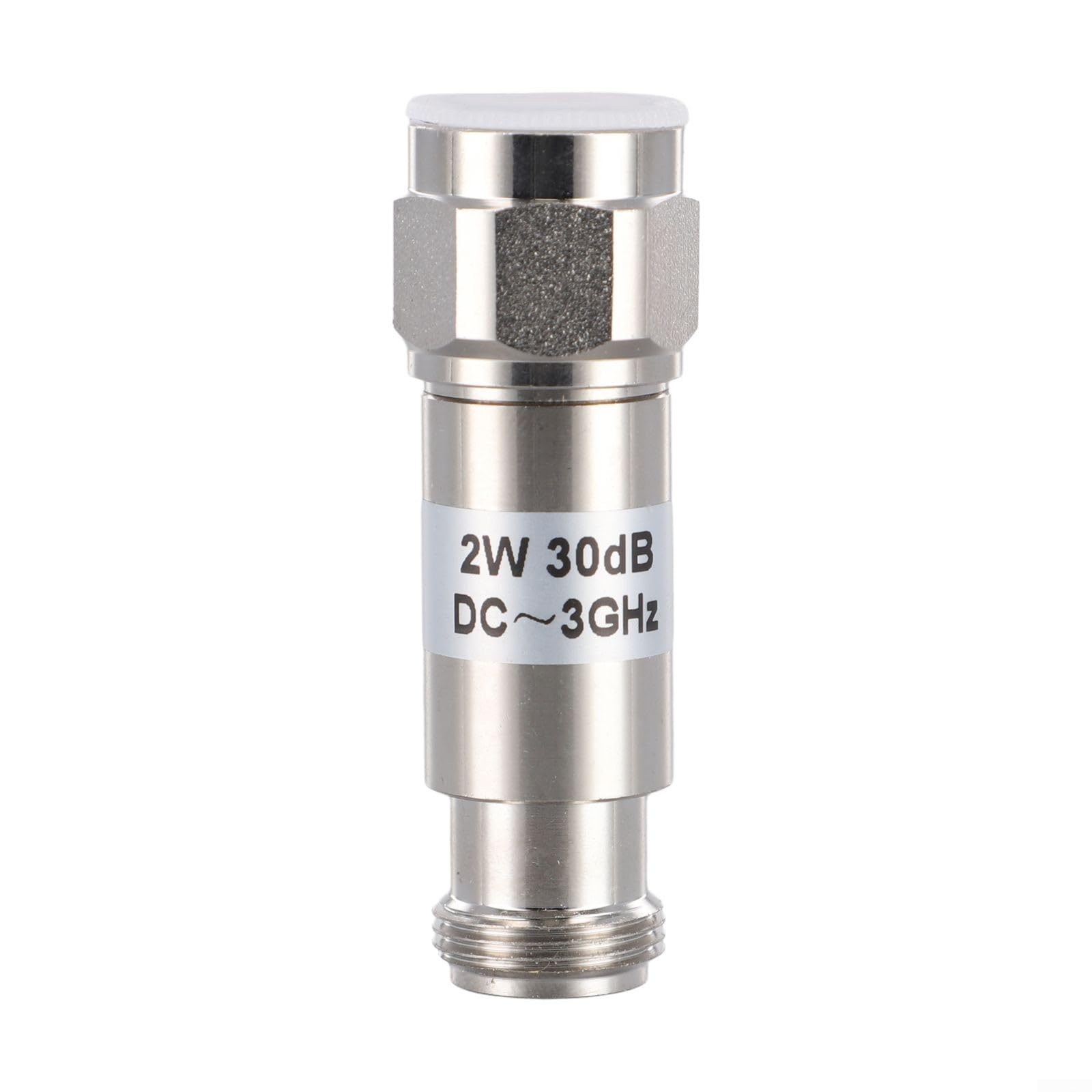 Mini attenuatore coassiale RF per controllo del segnale, connettore tipo N configurato da maschio a femmina per l'uso in applicazioni DC3 0GHz con livelli variabili (30dB)