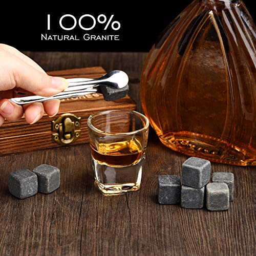 Angde Whiskey Stones, Whiskey Stone Gift Set, 9 Granite Whisky Rocks thumb #4