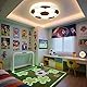 DROMEZ Deckenlampe Kinderzimmer - 48W LED Kinderzimmer Lampe Decke Fußball Dimmbar mit Fernbedienung - Rund Fußball Deckenleuchte Schlafzimmer für Kinder Junge, Ø40cm