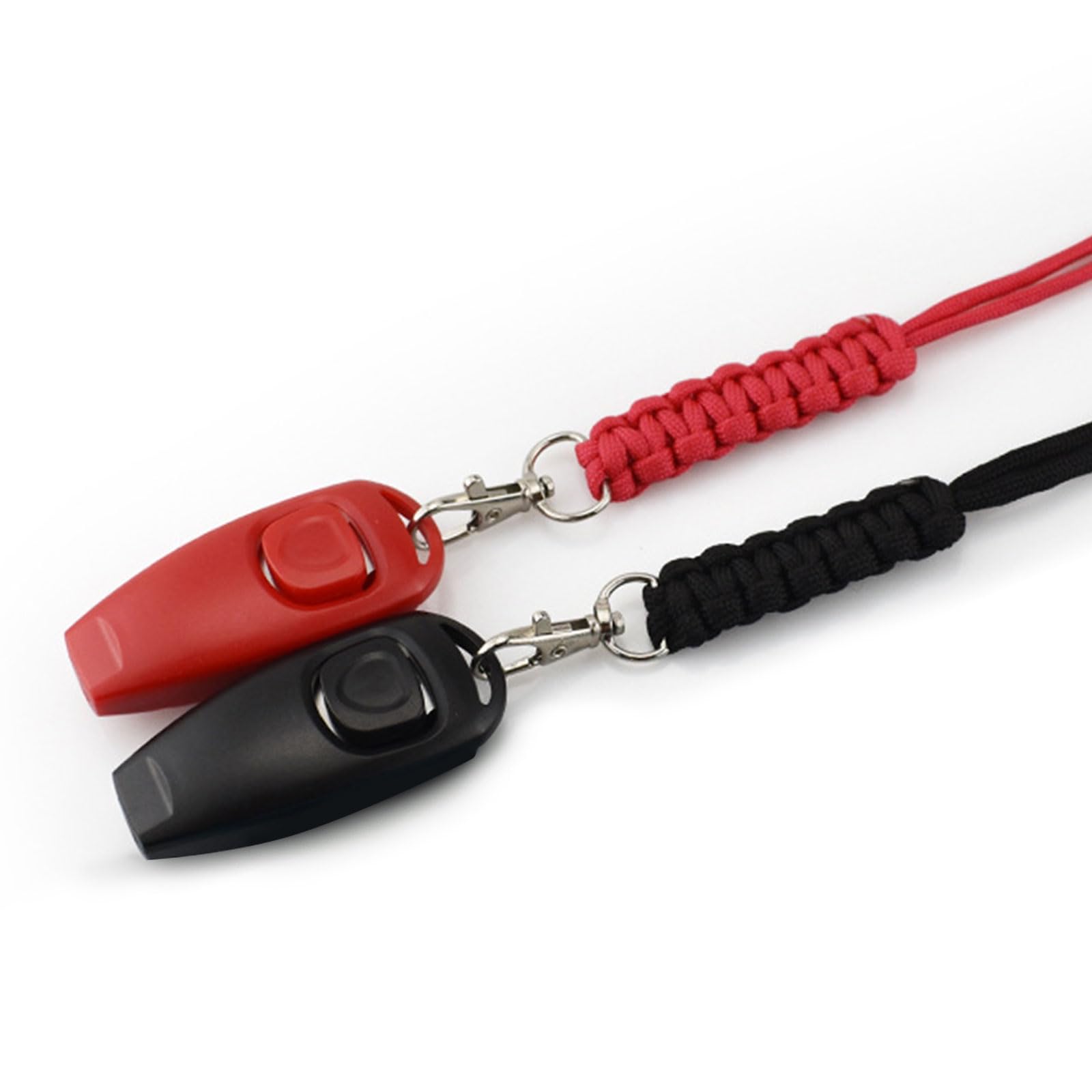 GIONAR 2Pcs Sifflet Chien Rappel, Sifflet Ultrason Chien, Double Mode 2 en 1 (clic et Souffle),- Plastique ABS et Anche en Acier Inoxydable, Sifflet pour Chien avec Cordon (Rouge et Noir)