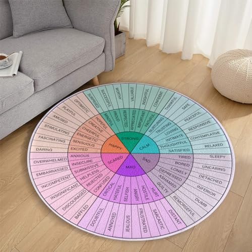 Tapete redondo decorativo con diseño emocional 60 cm