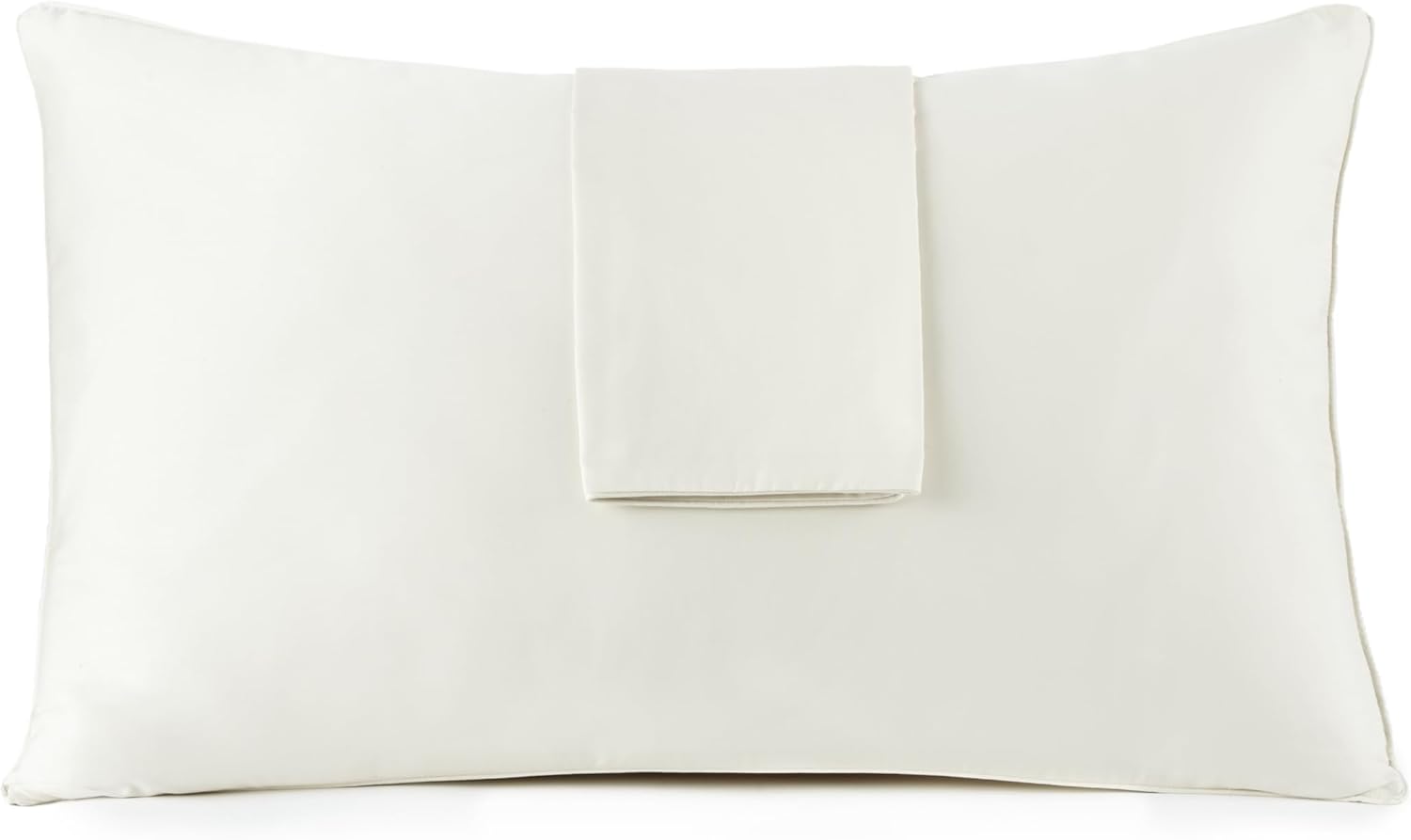 Organic Cotton Pillow Protector - 100% Waterproof Pillow Protector Queen Size GOTS & Fairtrade Certified - 140GSM Hypoallergenic Machine Washable Breathable Cover with Edge Piping - 2 Pack (Queen)