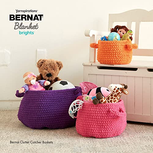 Image of Bernat Blanket Brights Pixie Pink Yarn - 2 Pack of 300g /10.5oz - Polyester - 6 Super Bulky - 220 Yards - Knitting /Crochet