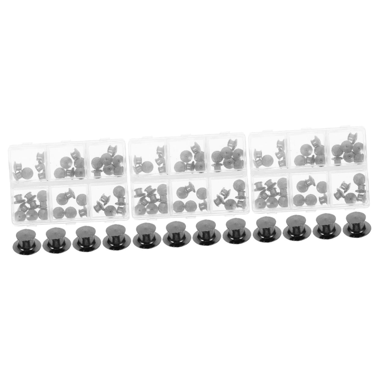 Angoily 3 Boxen Broschenverschluss Pin Rückseiten mit Verriegelungsmechanismus Praktische Anstecknadeln für Broschen und Abzeichen Sicherer Halt für Schmuck und Accessoires