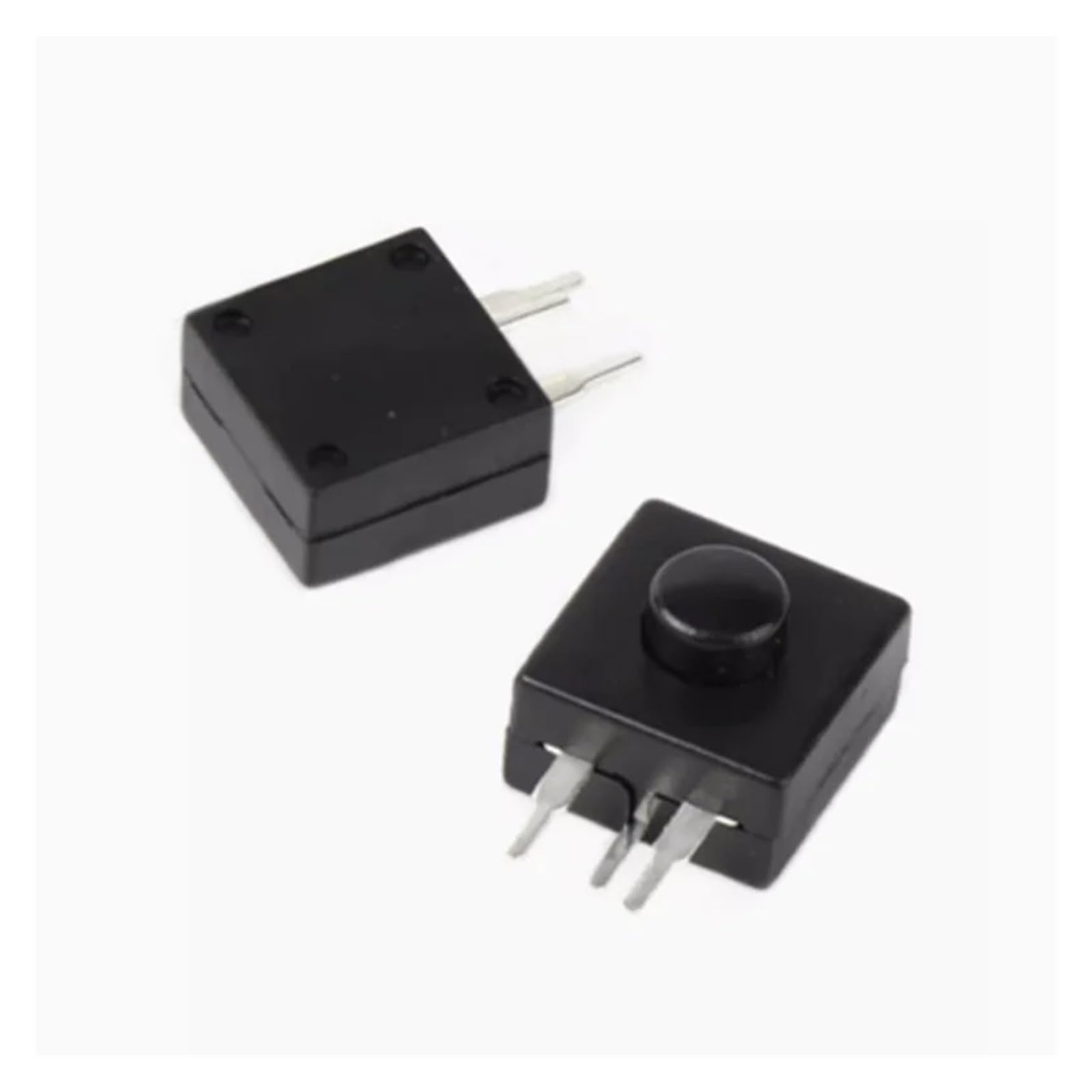 BKGWCSOR 10pcs Flashlight Head Light 213WD 12x12mm DC 30V 1A 3PIN Push Button Switch ON-OFF-ON Switches