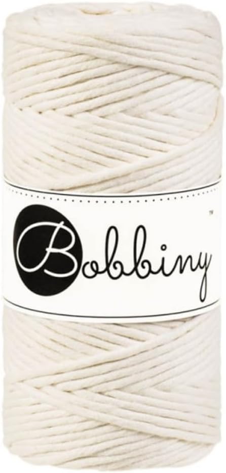 Bobbiny Regular 3mm Single Ply Macrame Cord (Natural) 100m