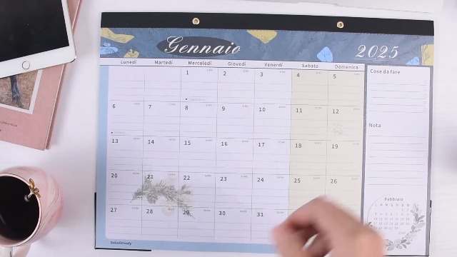 Calendario 2025-2026 Da Tavolo O Muro - Famiglia, Ufficio, Con Spazi Per Appunti - Foto 3