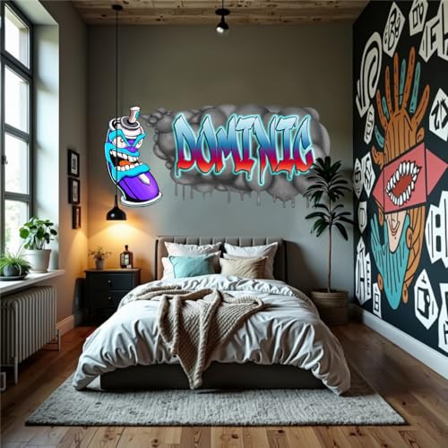 Vinilo decorativo personalizado estilo graffiti 3D miniatura 2