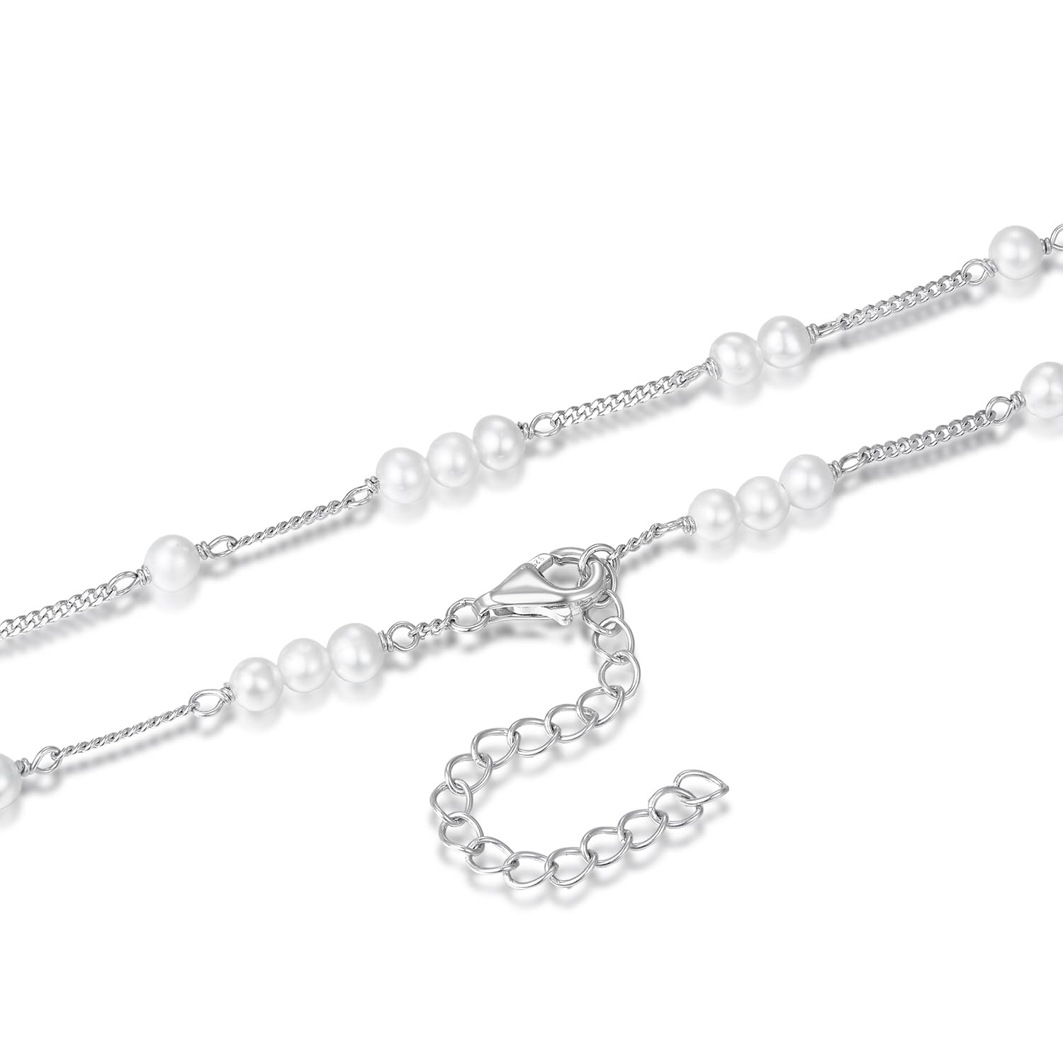 Schöner-SD Collana di perle coltivate in argento 925 con perle d'acqua dolce
