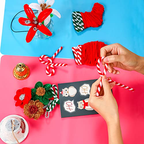 320 Pieces Christmas Pipe Cleaners Craft in 8 Colors Chenille Stems for Home and School DIY Art Crafts.Suitable for Christmas or Daily Decoration.(0.23 x 11.8 Inches) - Thumbnail 4