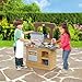 Little Tikes Cape Cottage Playhouse with Working Doors, Windows, and Shutters - Tan & Cook 'n Play Outdoor BBQ , Brown
