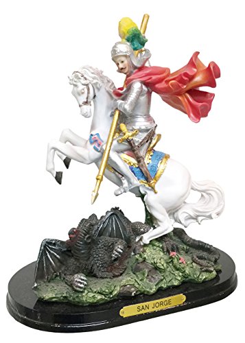 St. George Statue Saint George Sculpture San Jorge Statue (5.5 Inch)