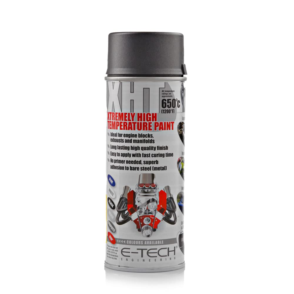 E-Tech Grey Xht004 Xht Graphite Extremely High Temperature Spray Paint Brake Caliper Engine Block 650'C