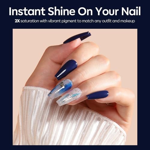 modelones Blue Gel Nail Polish White Gel Nail Polish miniatura 3