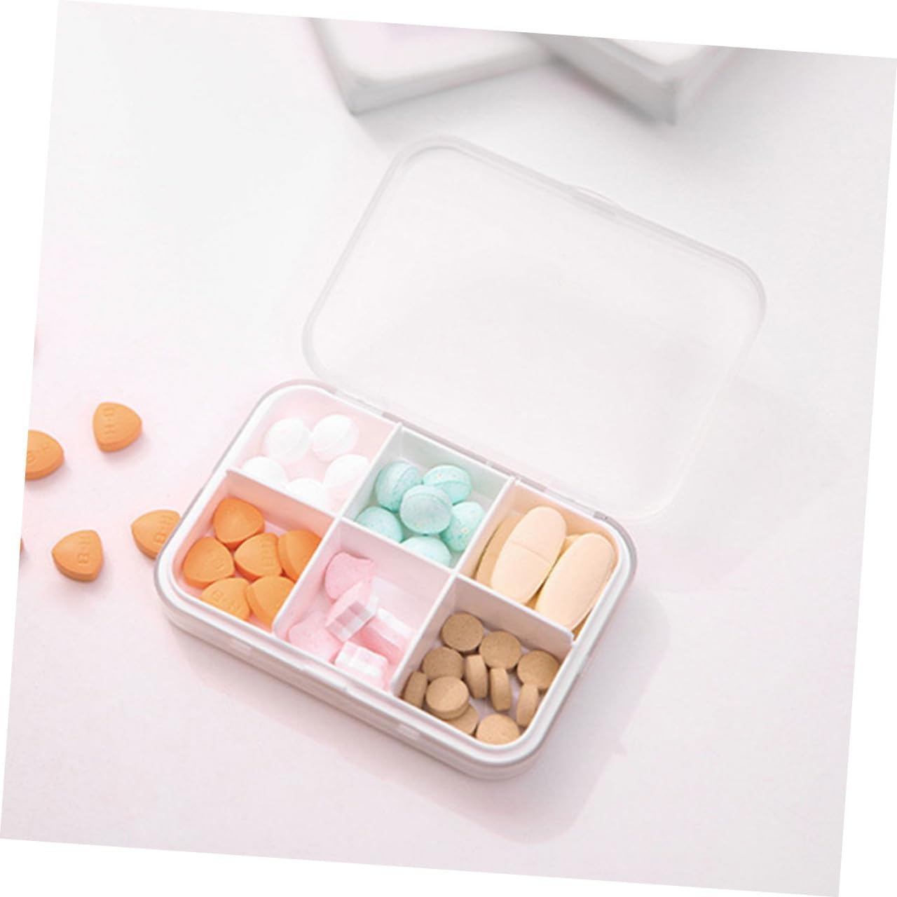 Portable Pill Organizer Case Durable Travel Medicine Storage for Daily Medication Compartments for Weekly Dose Management Small Pill Container for Go Use