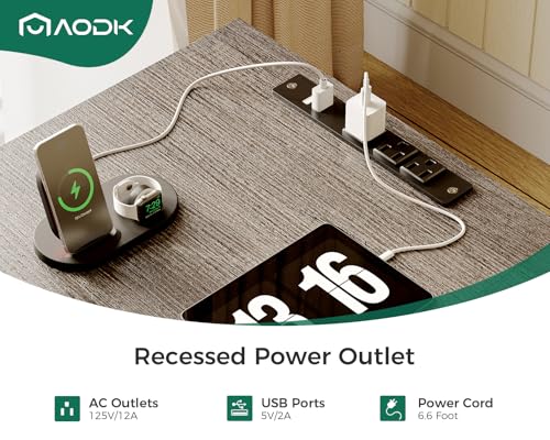 Image of AODK 66 inch L Shaped Desk, 113 inch Computer Desk for Home Office and Gaming