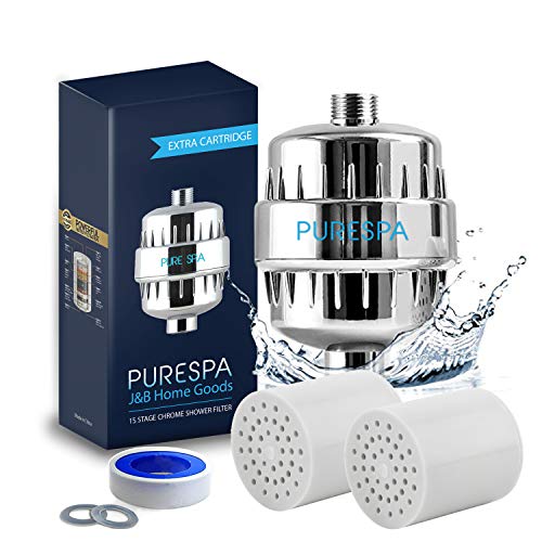 PureSpa 15 Stage Shower Filter High Output - Filters and Helps with the