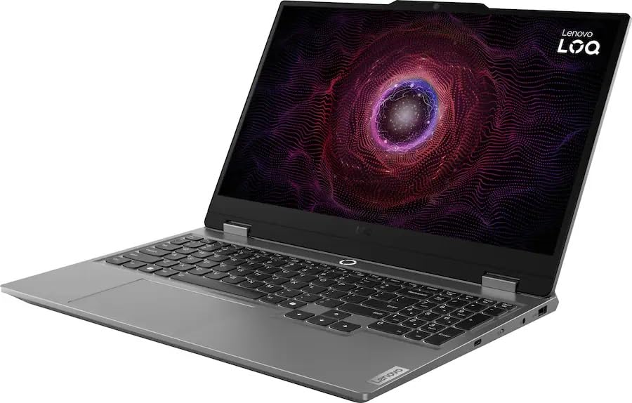 Image of Lenovo LOQ 15.6 inch Full HD Gaming Laptop, AMD Ryzen 5 7235HS(Beat Intel Core i5-1155G7), GeForce RTX 4050, White Backlit, 32GB RAM DDR5 2TB SSD, Windows 11, Luna Grey, w /USB Hub, W /GaLiMu