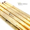 DUcare Flat Top Kabuki Foundation Brush + 5Pcs Eyeshadow Brush Set Duo End Eye Makeup Brushes Golden Glitter