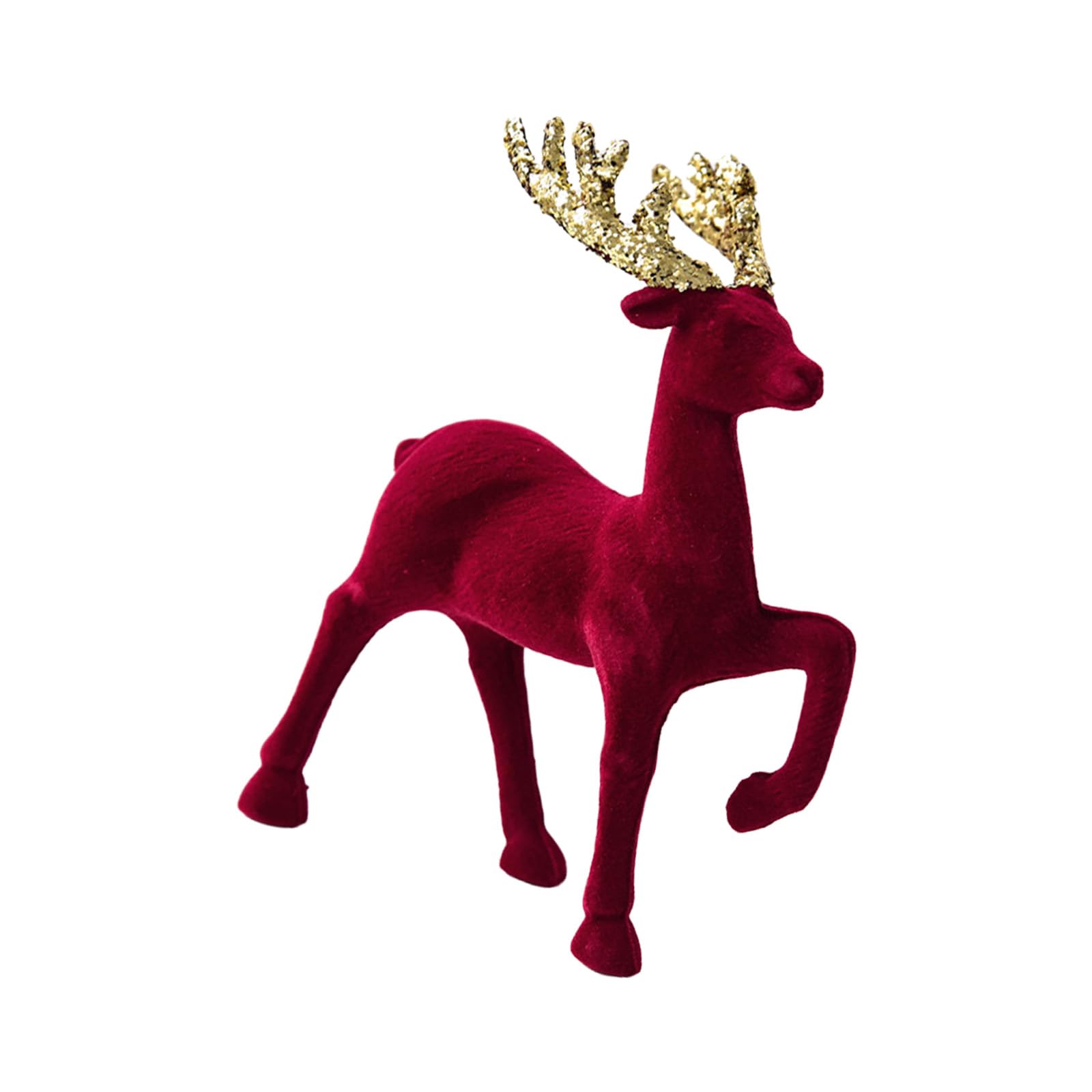Elnwnnkc Christmas Decorations Realistic Reindeer Figurines with Glittered Antlered and Feet Tabletop Centerpieces Home Decors Christmas Decorations