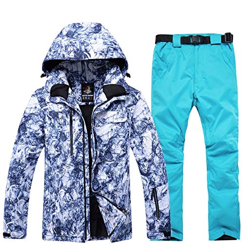 LJYNB New Mens Ski Suit Super Warm Waterproof Windproof Snowboard Jacket Winter Snow Pants Suits Male Skiing Snowboarding Sets