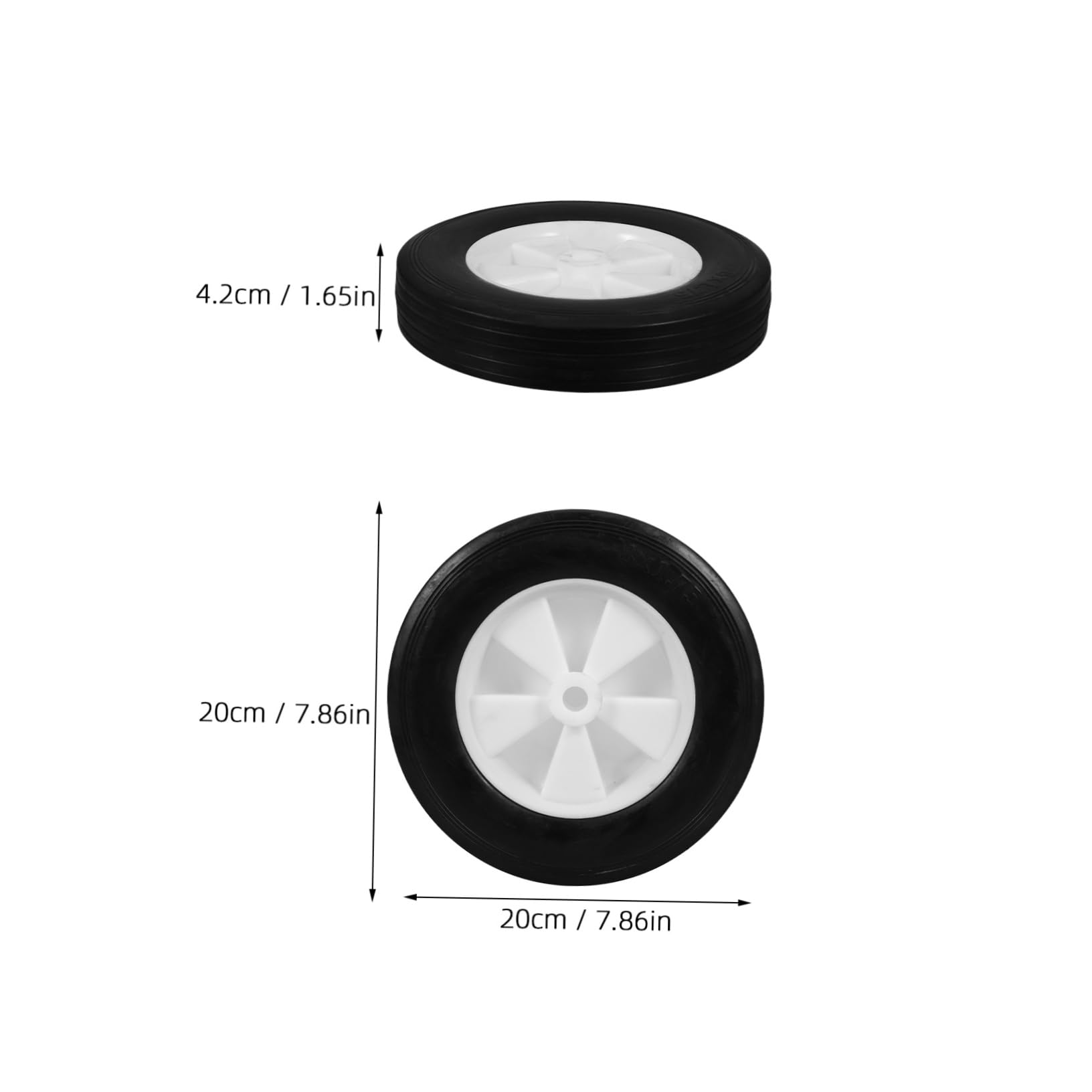 YARNOW 2 Piezas Ruedas Sólidas de Goma Silenciosas para Cortacésped de Resistentes y para Césped Exteriores y Ruedas para Parrilla
