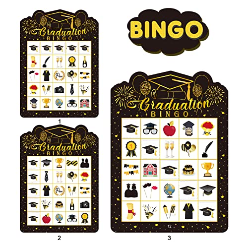 Adelulu Graduation Bingo Game Congrats Grad Bingo Cards For Boys Girls Party Favors School Classroom Games Family Activity #TOP3