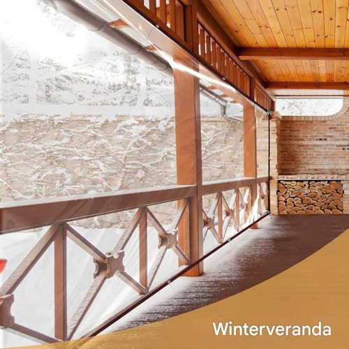 Lona impermeable transparente de 2x6 m para terraza y jardín 3