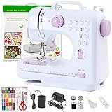 Goyappin Portable Sewing Machine Mini Household Sewing Machine for Beginners Multifunctional Electri