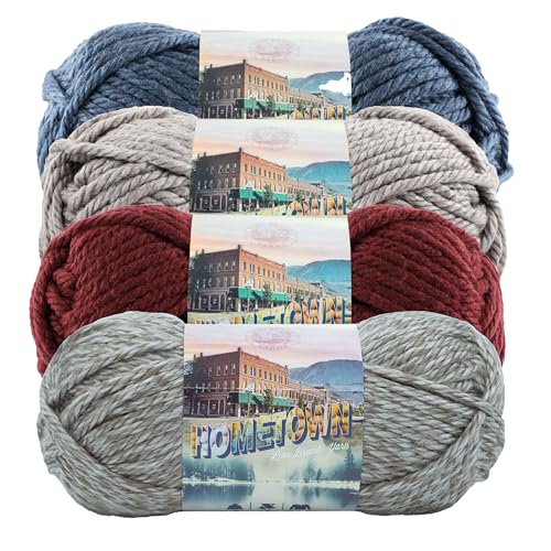 Image of Lion Brand Yarn, Hometown Super Bulky Yarn, Lighthouse Pack, 4 Skeins