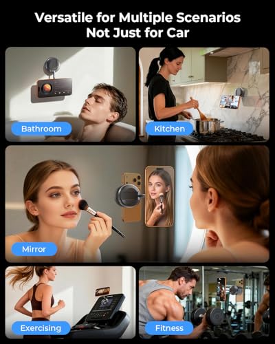 Image of DIMONCOAT 2026 Upgraded Vacuum for Magsafe Car Mount【119+LBS Strongest Suction & Dual-Form Design】 Magnetic Phone Holders for Your Car, 360 Adjustable Car Phone Holder Mount for iPhone 17 Pro S26