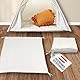 LIONHERZ® Tipi-Matte mit Bänder 120x120cm | gepolsterte Bodendecke für Spielzelt/Spielhaus| weiche quadratische Spieldecke für Kinder| abgesteppte Einlage/Unterlage zum Binden (Bright White)