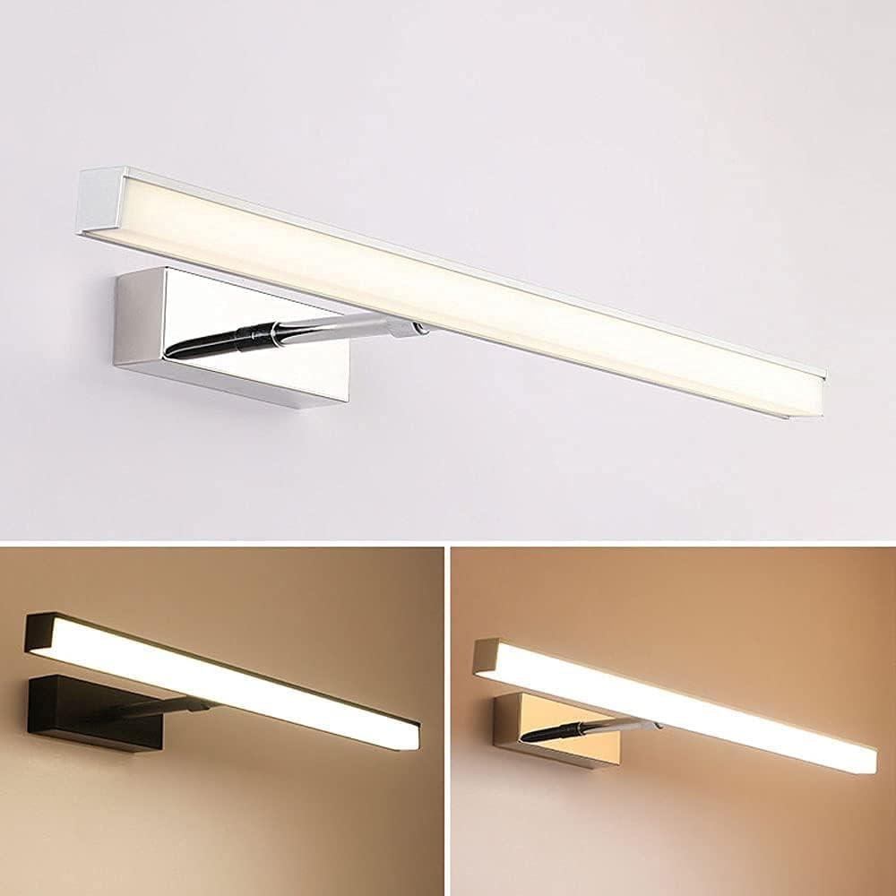 Lampada da Parete Regolabile per Specchio da Bagno Nero - Moderna Lampada a Sospensione per Bagno, Ideale per l'arredamento della casa e per un'illuminazione Elegante